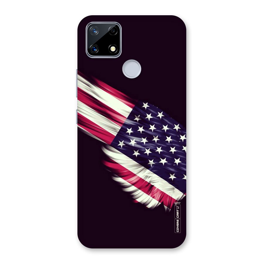 Red And White Stripes Stars Back Case for Realme Narzo 20