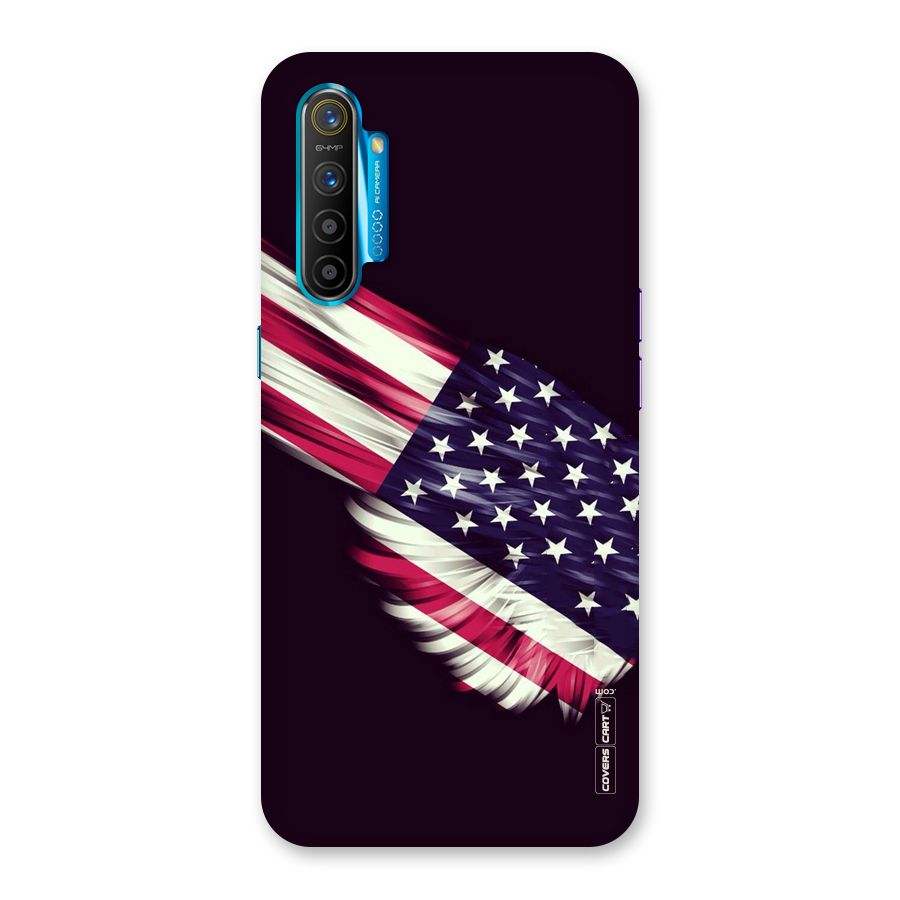 Red And White Stripes Stars Back Case for Realme XT