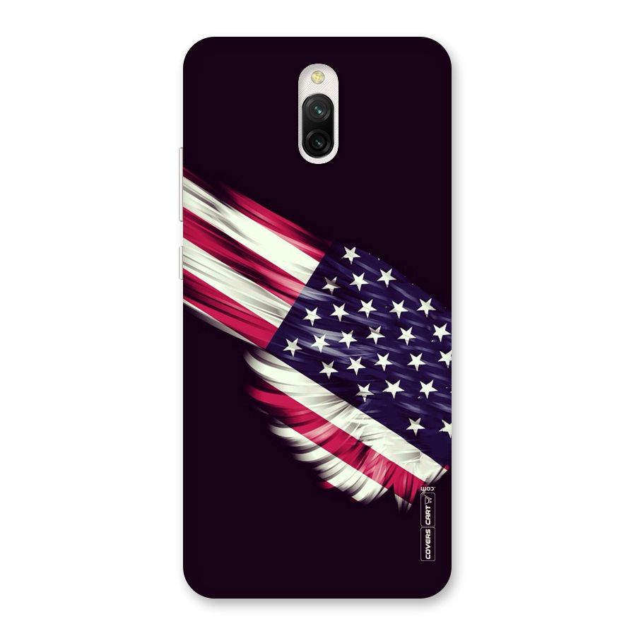 Red And White Stripes Stars Back Case for Redmi 8A Dual