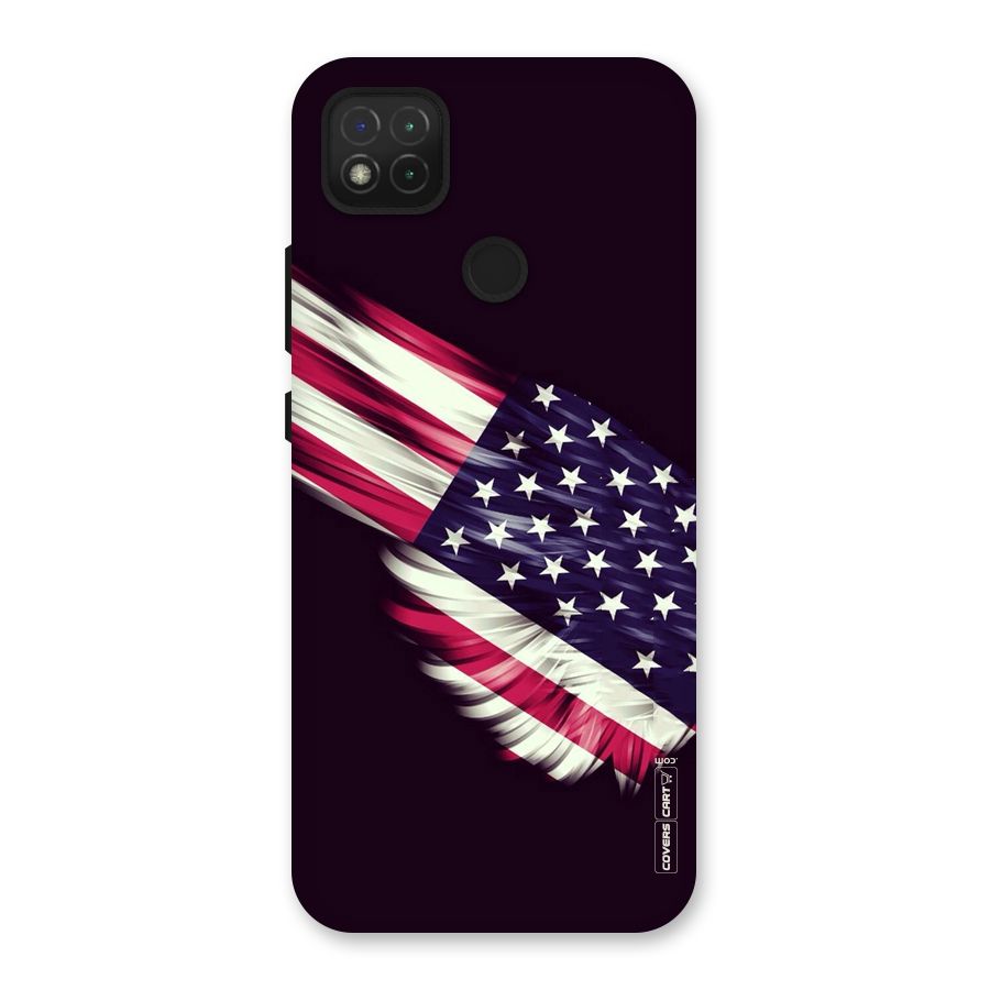 Red And White Stripes Stars Back Case for Redmi 9C