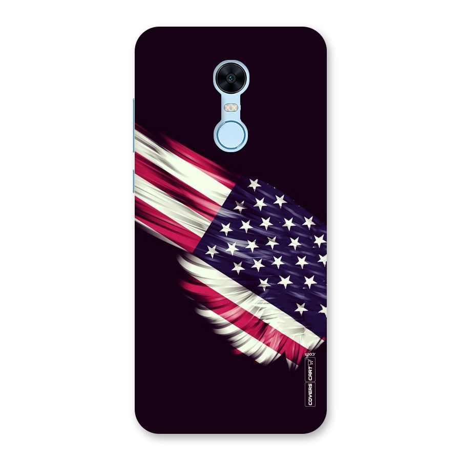Red And White Stripes Stars Back Case for Redmi Note 5