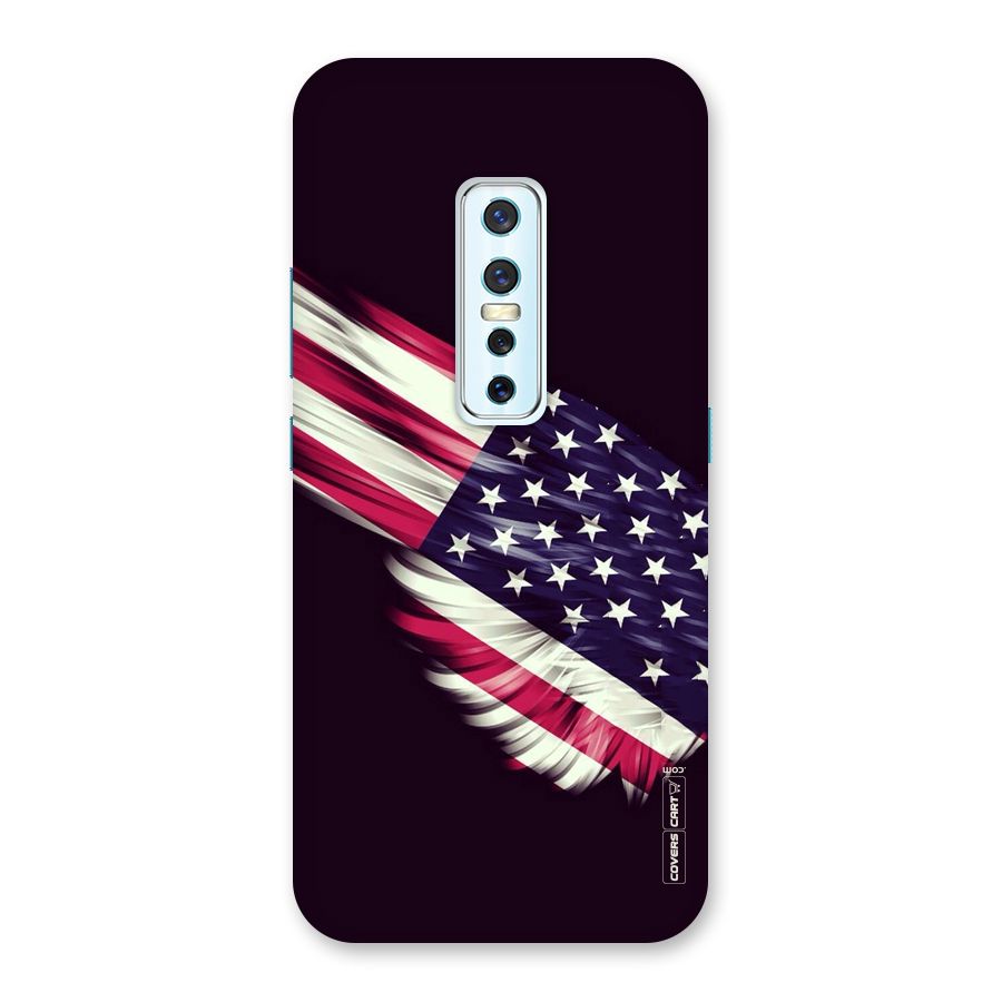 Red And White Stripes Stars Back Case for Vivo V17 Pro