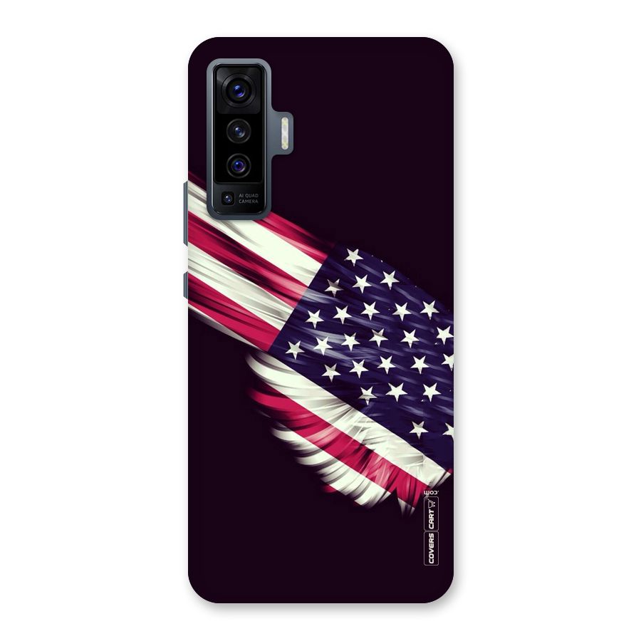 Red And White Stripes Stars Back Case for Vivo X50
