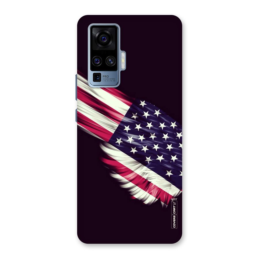 Red And White Stripes Stars Back Case for Vivo X50 Pro
