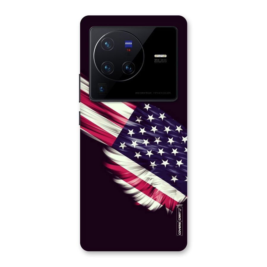 Red And White Stripes Stars Back Case for Vivo X80 Pro