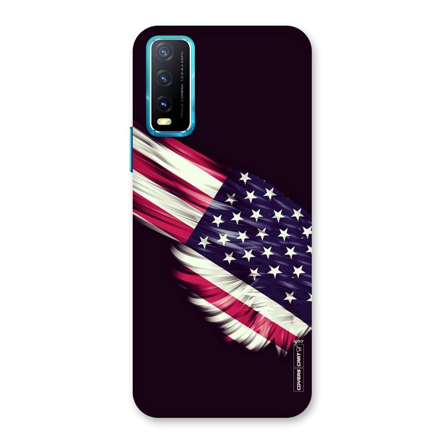 Red And White Stripes Stars Back Case for Vivo Y20G