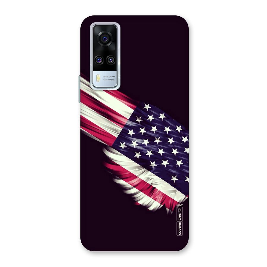 Red And White Stripes Stars Back Case for Vivo Y51A