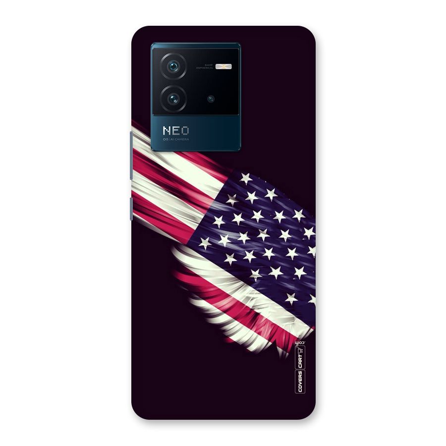 Red And White Stripes Stars Back Case for Vivo iQOO Neo 6 5G