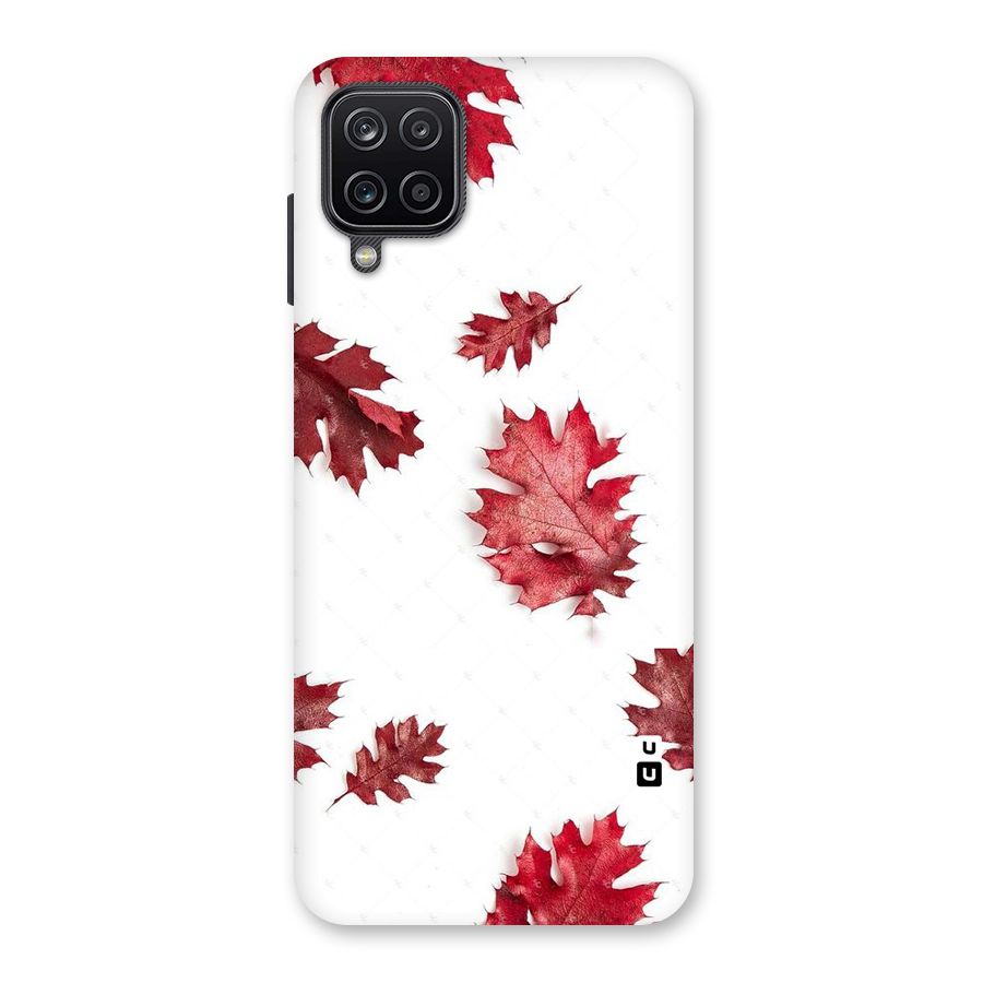 Red Appealing Autumn Leaves Back Case for Galaxy A12