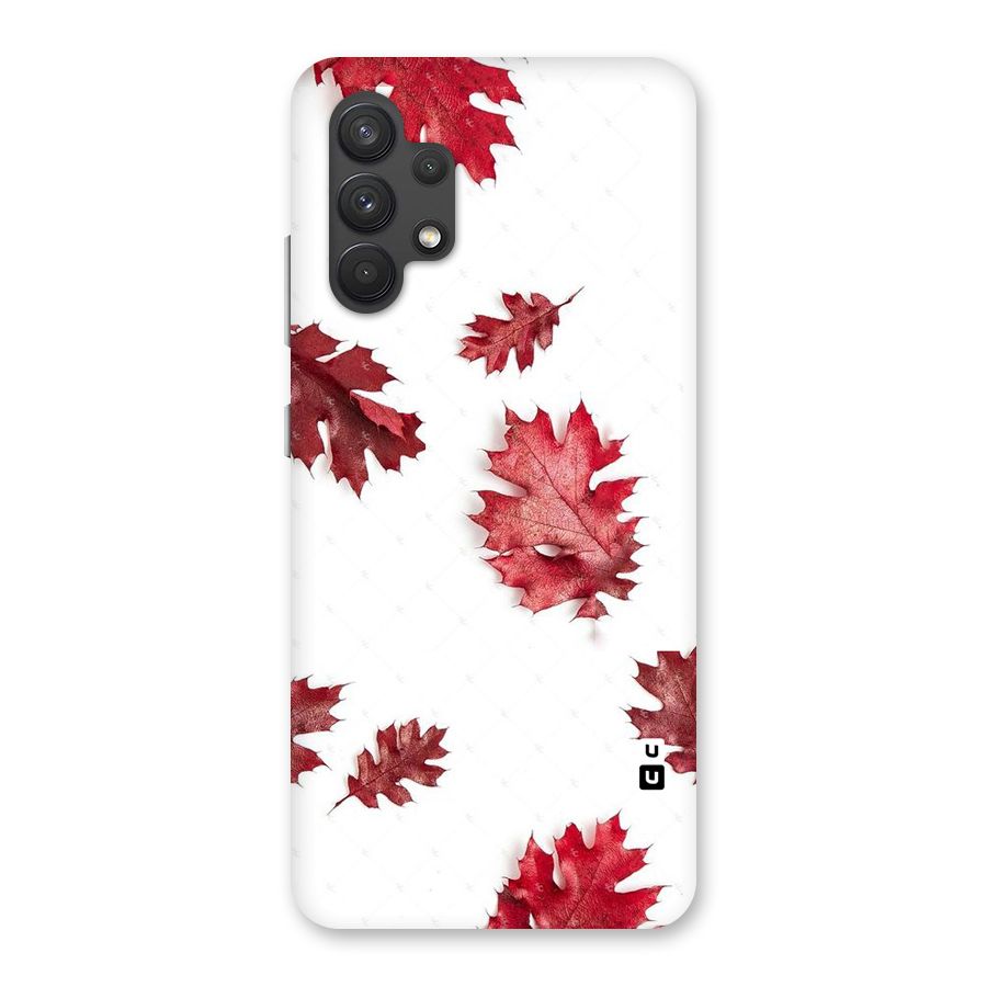 Red Appealing Autumn Leaves Back Case for Galaxy A32