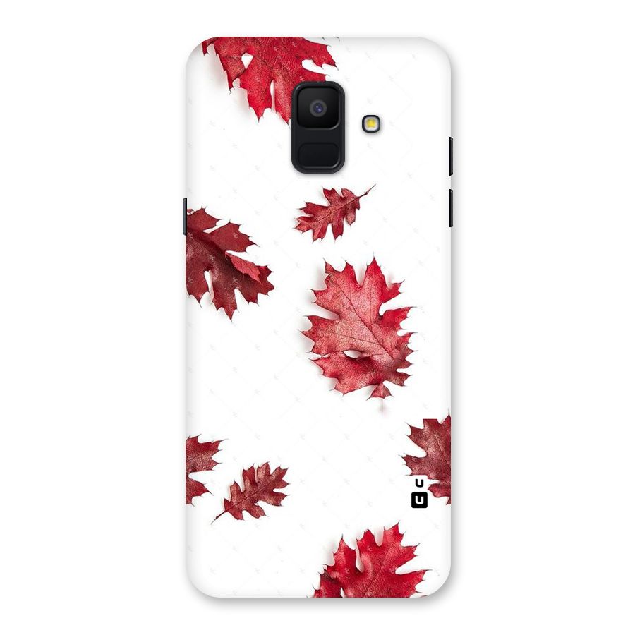 Red Appealing Autumn Leaves Back Case for Galaxy A6 (2018)