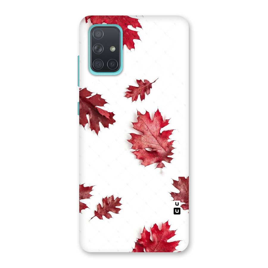 Red Appealing Autumn Leaves Back Case for Galaxy A71