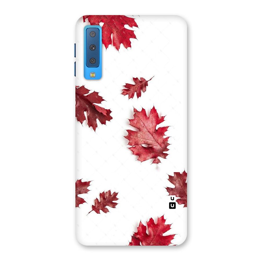 Red Appealing Autumn Leaves Back Case for Galaxy A7 (2018)