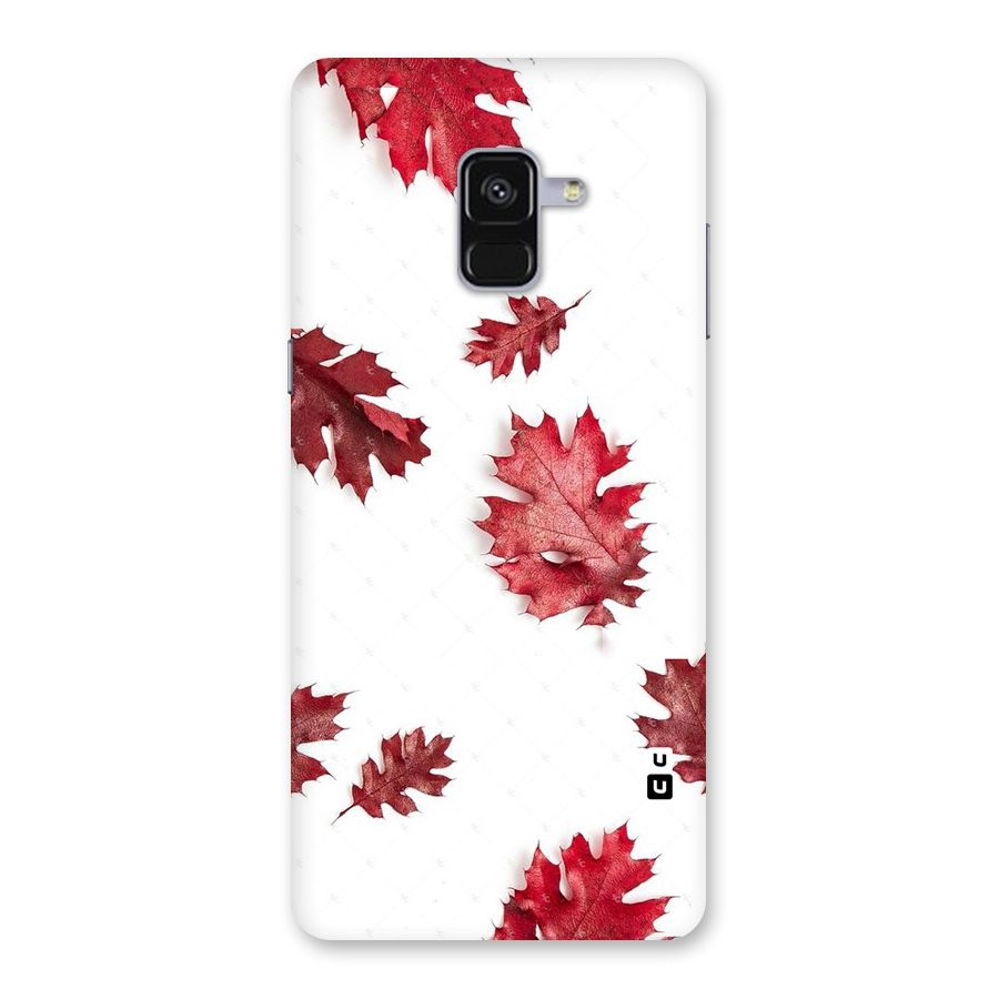 Red Appealing Autumn Leaves Back Case for Galaxy A8 Plus