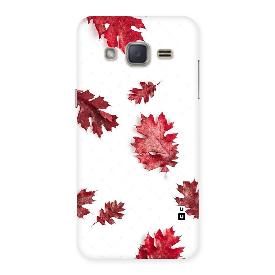 Red Appealing Autumn Leaves Back Case for Galaxy J2