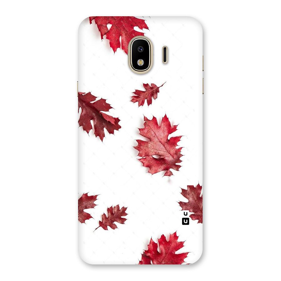 Red Appealing Autumn Leaves Back Case for Galaxy J4