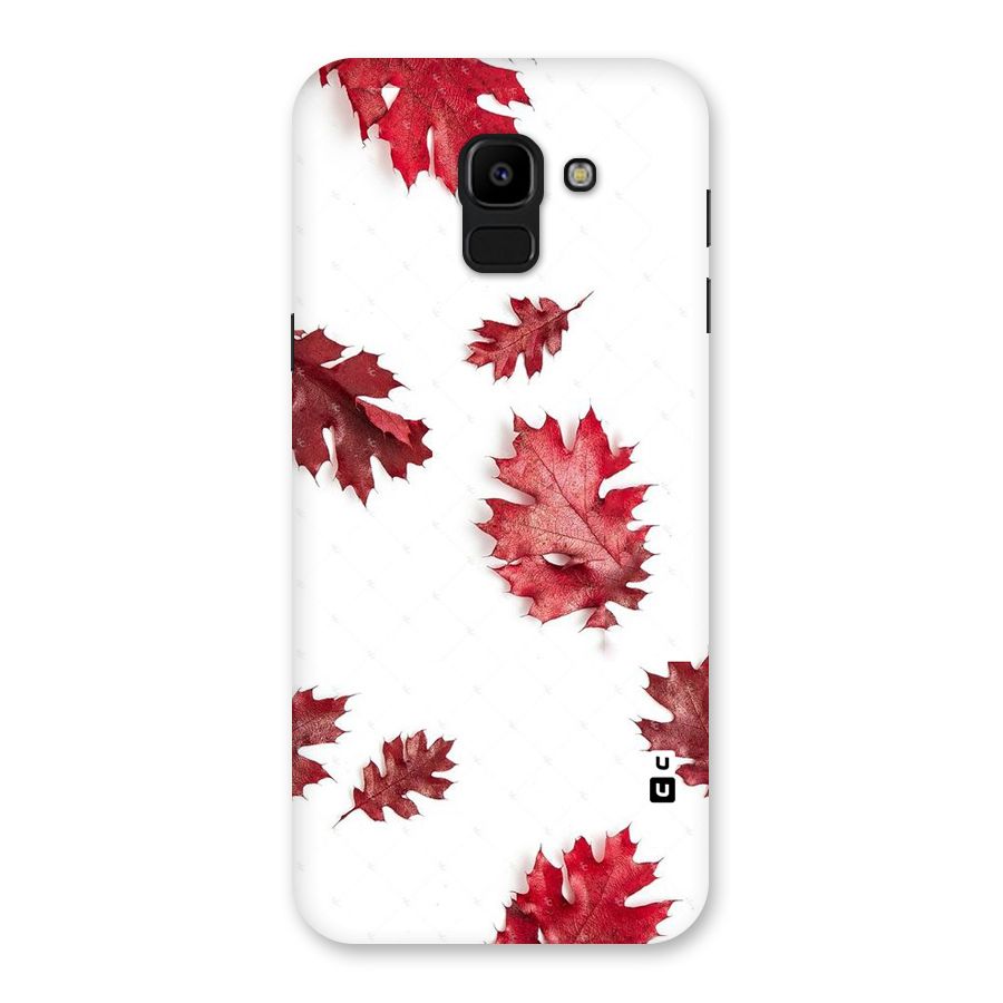 Red Appealing Autumn Leaves Back Case for Galaxy J6