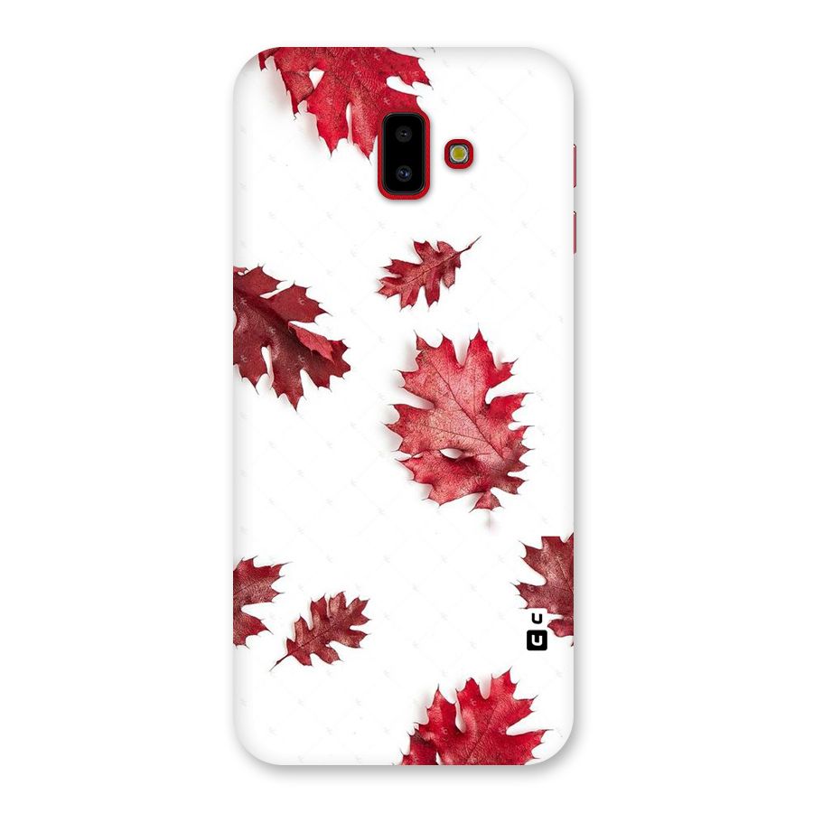 Red Appealing Autumn Leaves Back Case for Galaxy J6 Plus