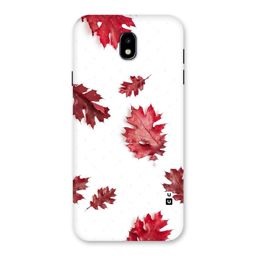 Red Appealing Autumn Leaves Back Case for Galaxy J7 Pro