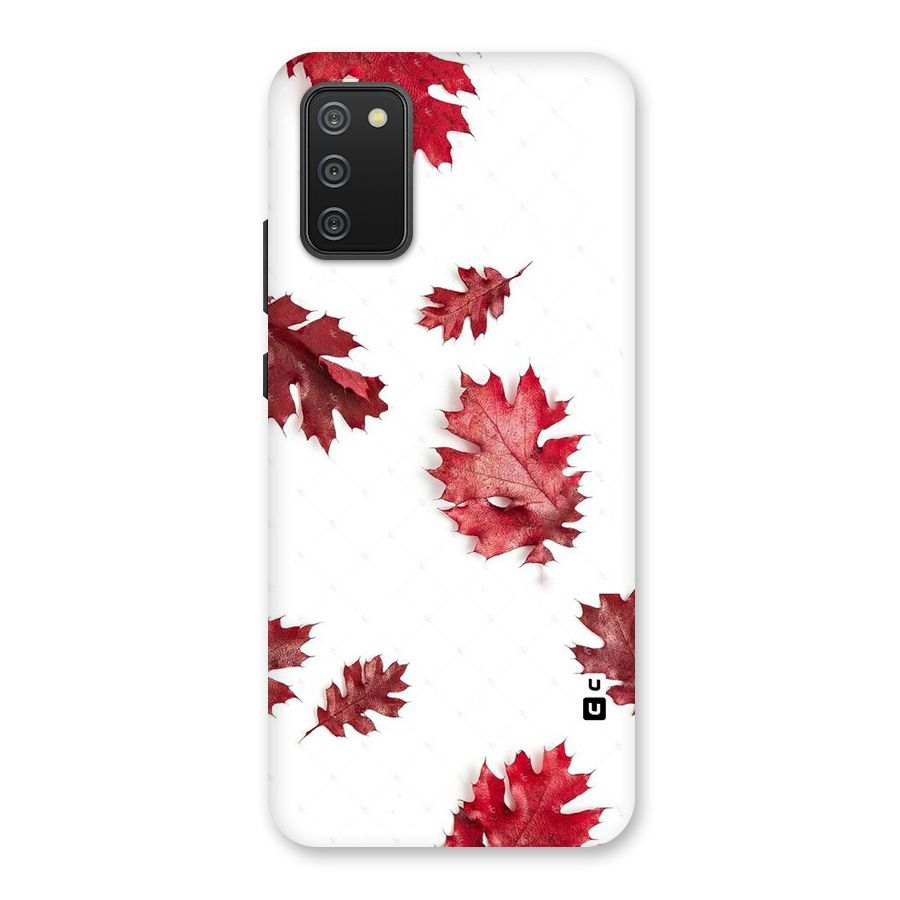 Red Appealing Autumn Leaves Back Case for Galaxy M02s