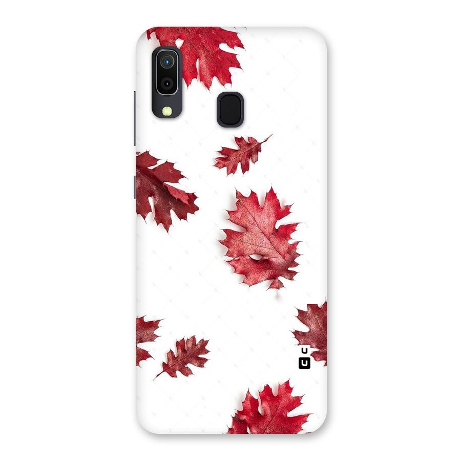Red Appealing Autumn Leaves Back Case for Galaxy M10s