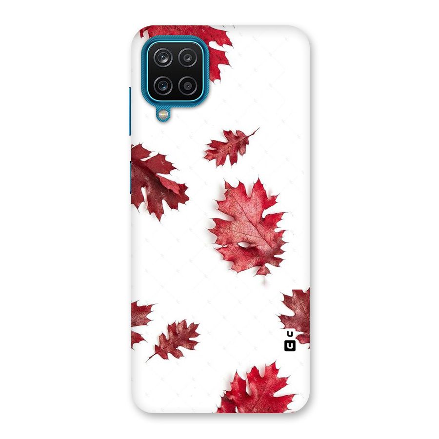 Red Appealing Autumn Leaves Back Case for Galaxy M12