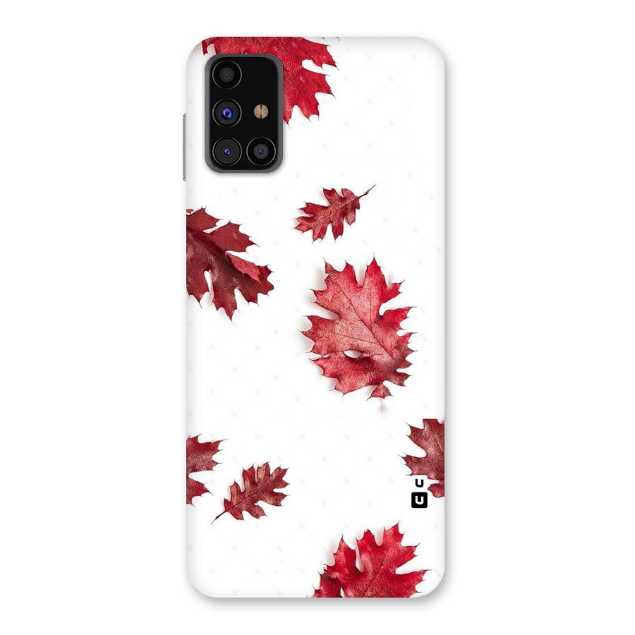 Red Appealing Autumn Leaves Back Case for Galaxy M31s