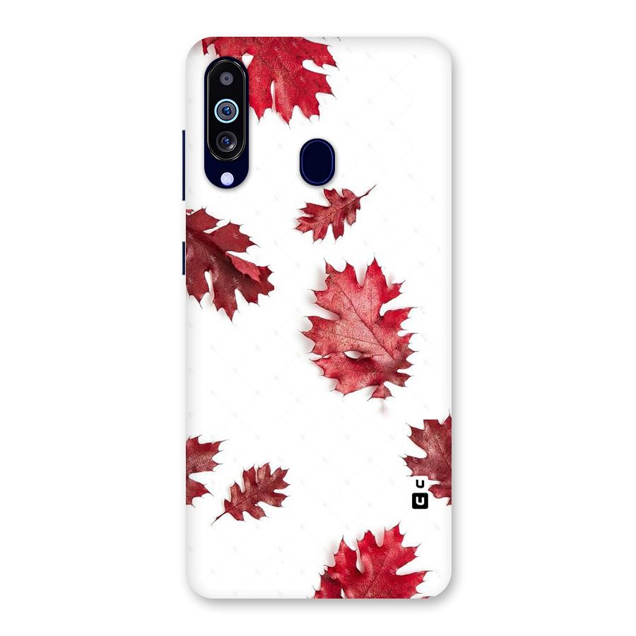 Red Appealing Autumn Leaves Back Case for Galaxy M40