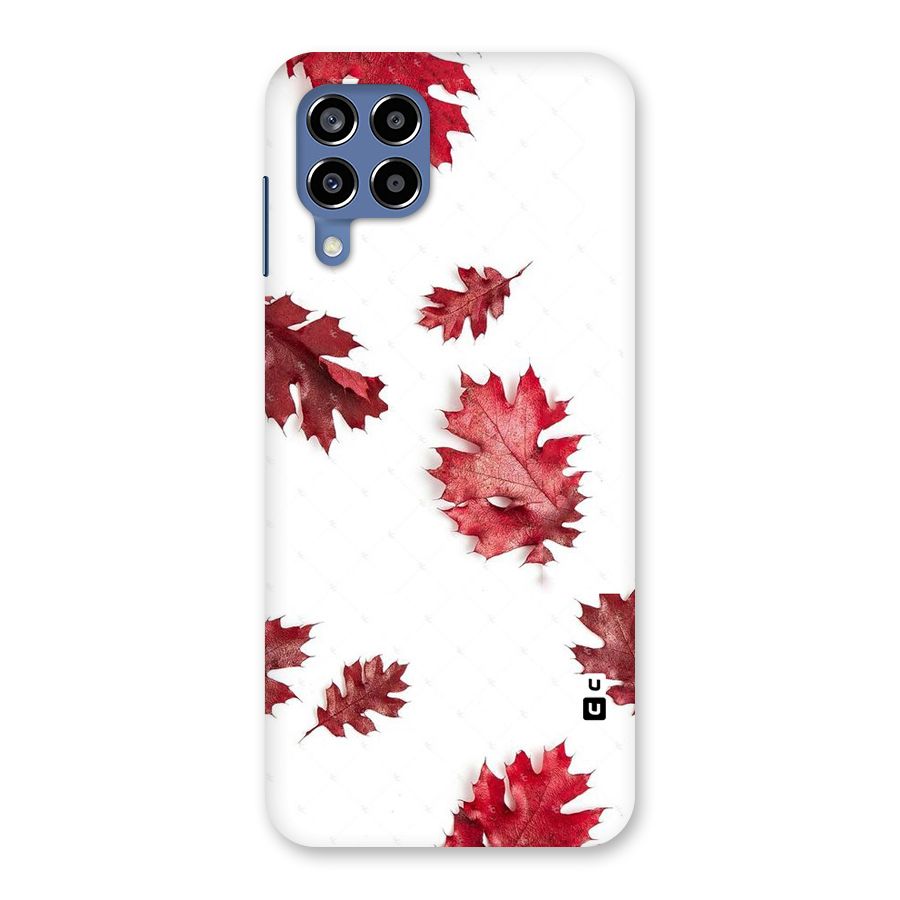 Red Appealing Autumn Leaves Back Case for Galaxy M53 5G