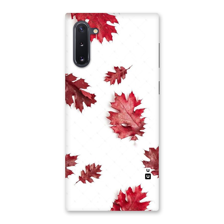 Red Appealing Autumn Leaves Back Case for Galaxy Note 10