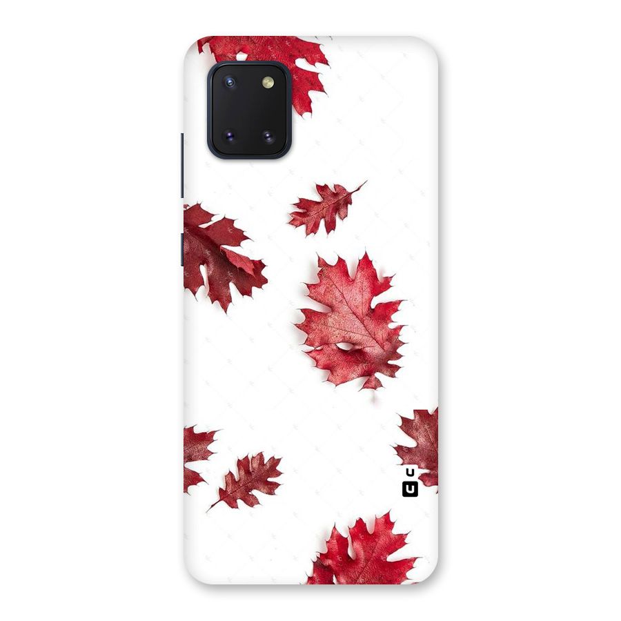 Red Appealing Autumn Leaves Back Case for Galaxy Note 10 Lite