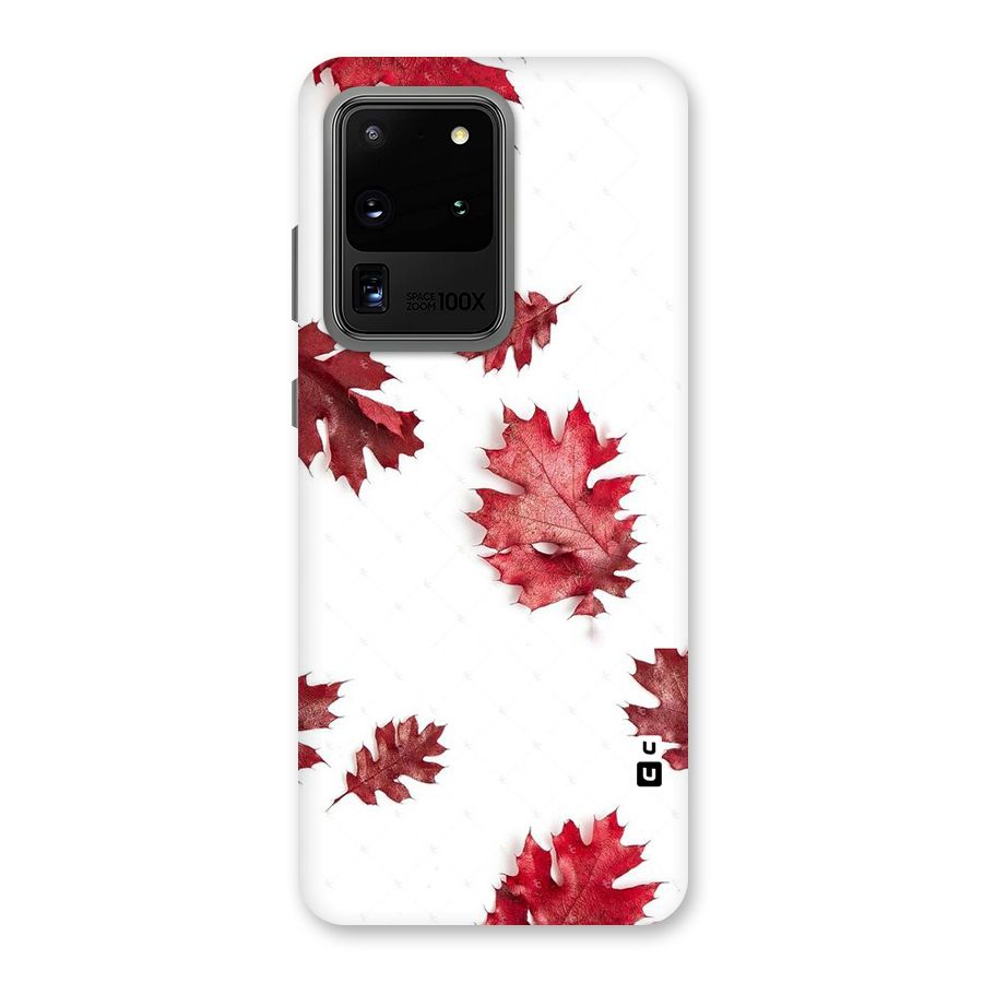 Red Appealing Autumn Leaves Back Case for Galaxy S20 Ultra