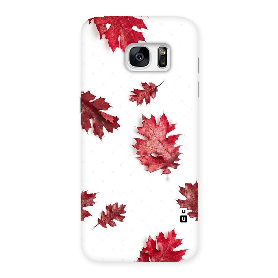 Red Appealing Autumn Leaves Back Case for Galaxy S7 Edge