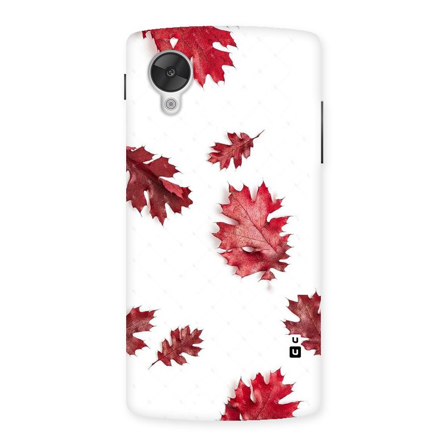 Red Appealing Autumn Leaves Back Case for Google Nexsus 5