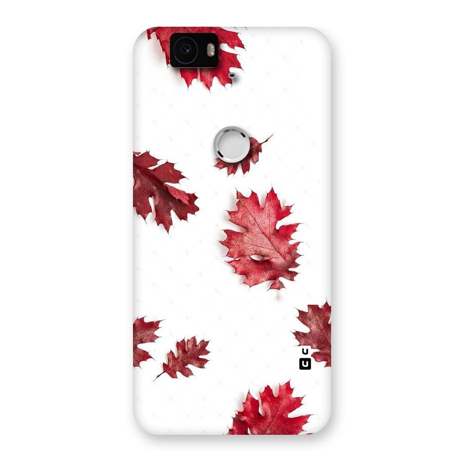 Red Appealing Autumn Leaves Back Case for Google Nexus-6P
