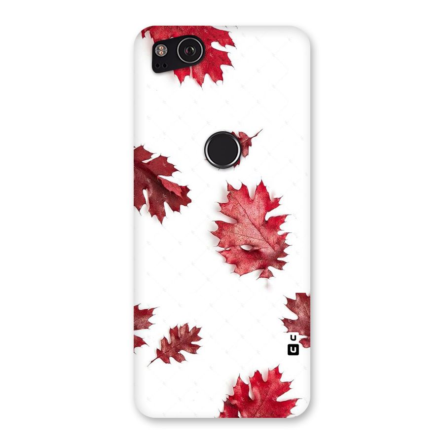 Red Appealing Autumn Leaves Back Case for Google Pixel 2