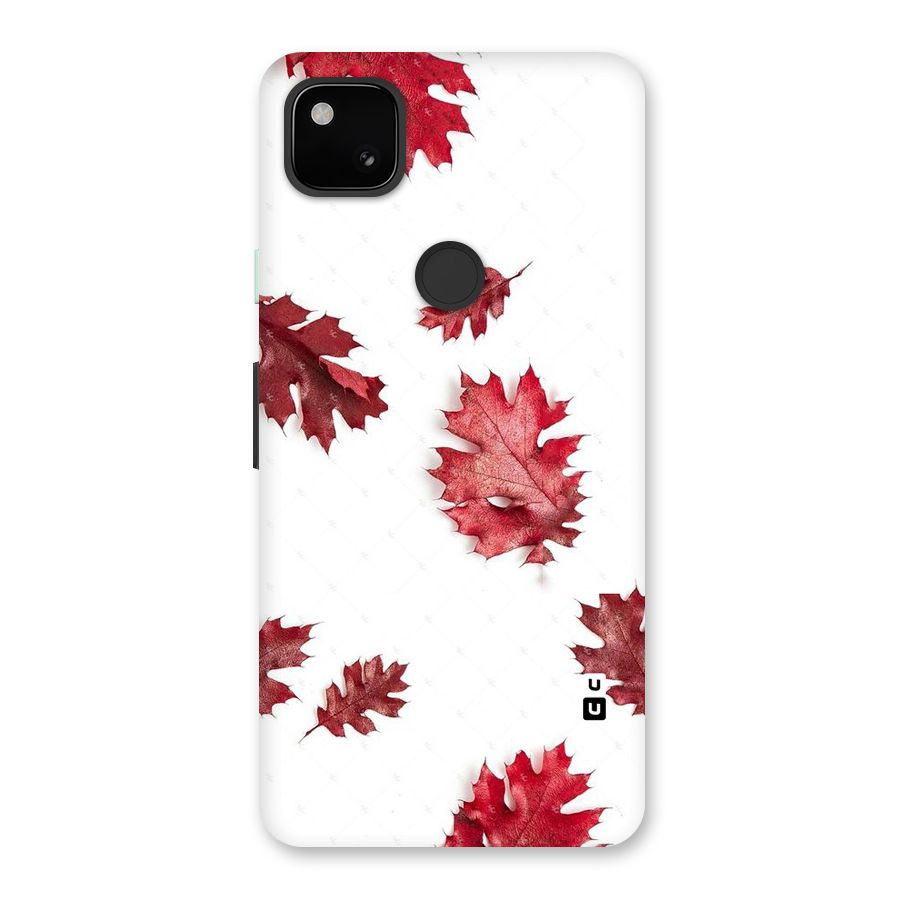 Red Appealing Autumn Leaves Back Case for Google Pixel 4a