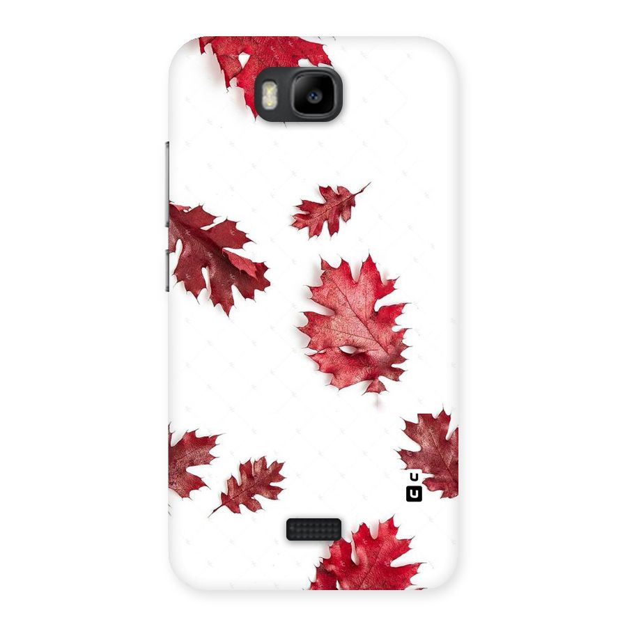Red Appealing Autumn Leaves Back Case for Honor Bee