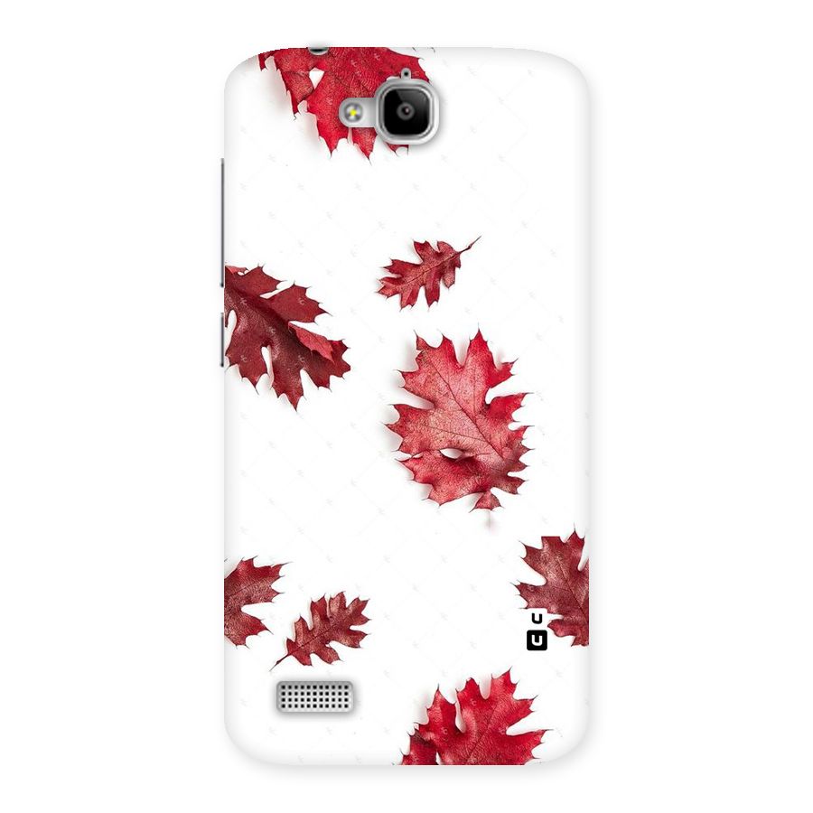 Red Appealing Autumn Leaves Back Case for Honor Holly