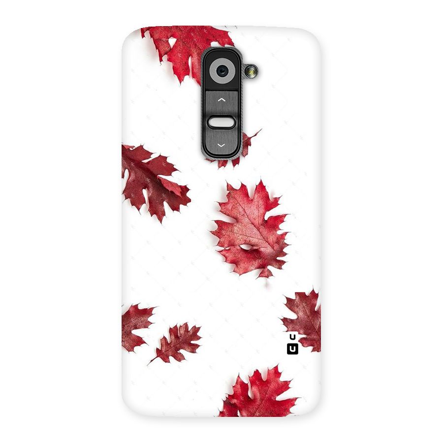 Red Appealing Autumn Leaves Back Case for LG G2