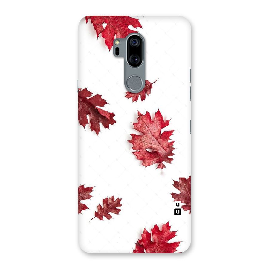 Red Appealing Autumn Leaves Back Case for LG G7
