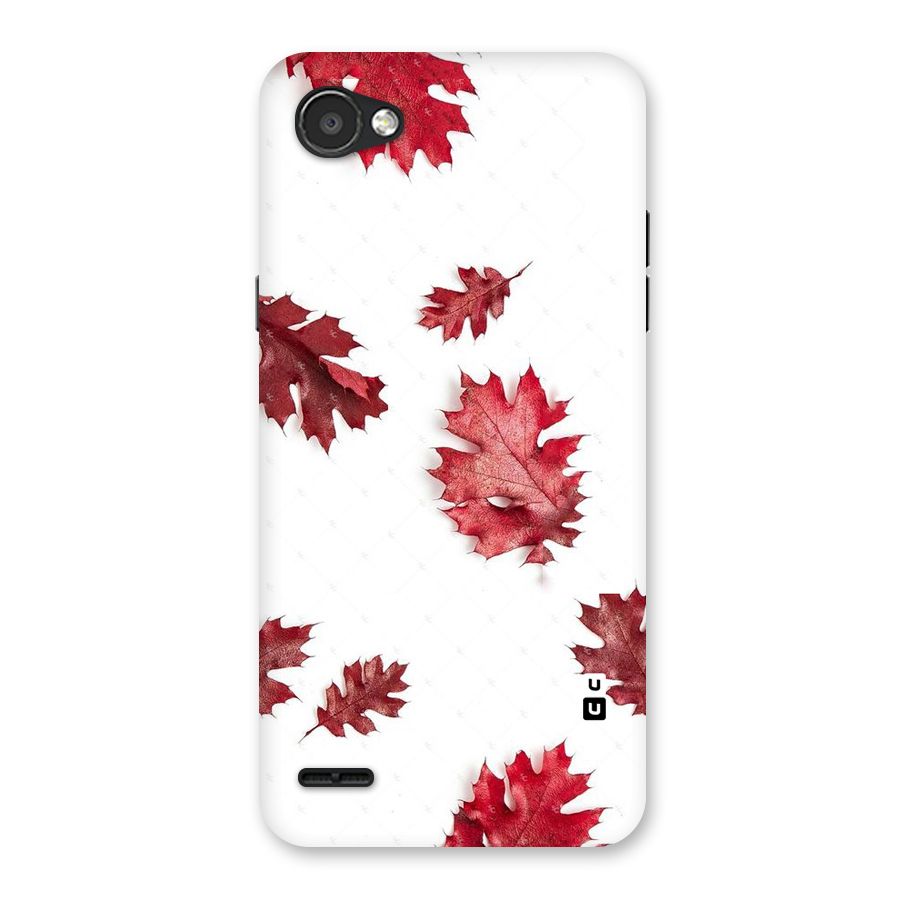 Red Appealing Autumn Leaves Back Case for LG Q6