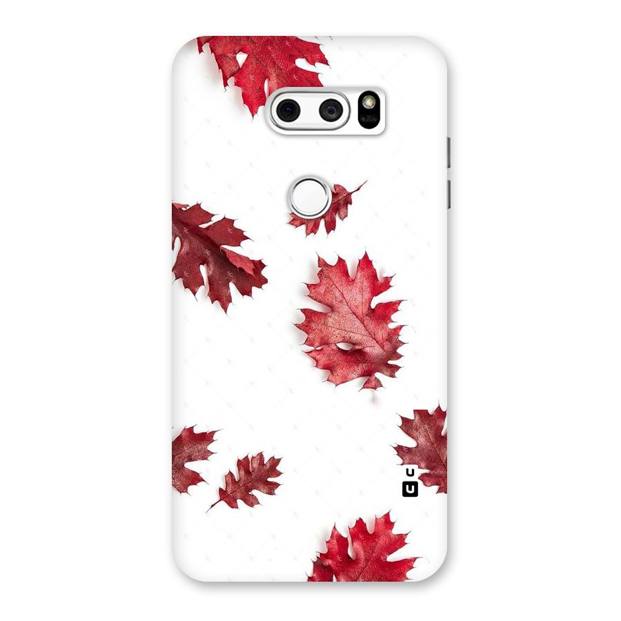 Red Appealing Autumn Leaves Back Case for LG V30