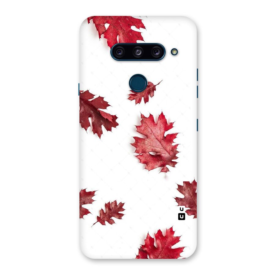 Red Appealing Autumn Leaves Back Case for LG  V40 ThinQ