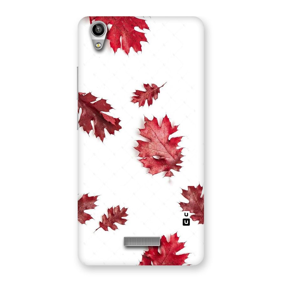 Red Appealing Autumn Leaves Back Case for Lava-Pixel-V1
