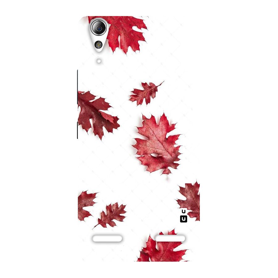 Red Appealing Autumn Leaves Back Case for Lenovo A6000 Plus