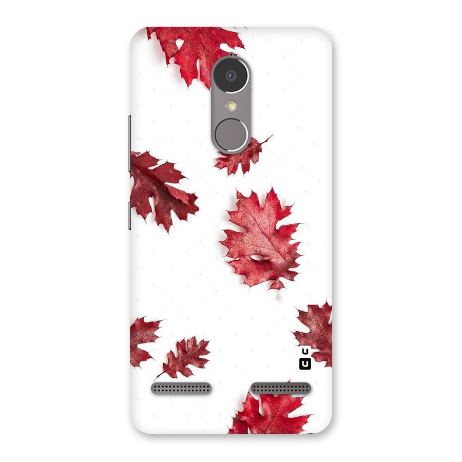 Red Appealing Autumn Leaves Back Case for Lenovo K6 Power