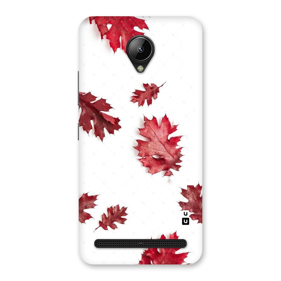 Red Appealing Autumn Leaves Back Case for Lenovo C2
