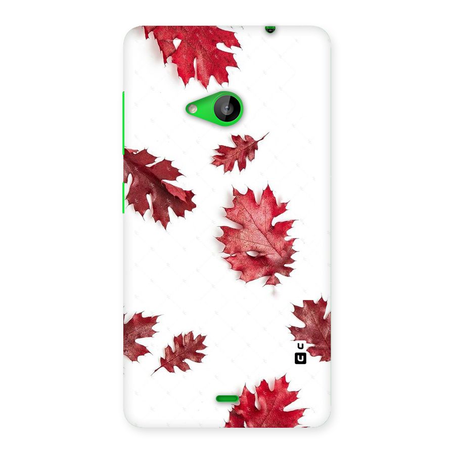 Red Appealing Autumn Leaves Back Case for Lumia 535