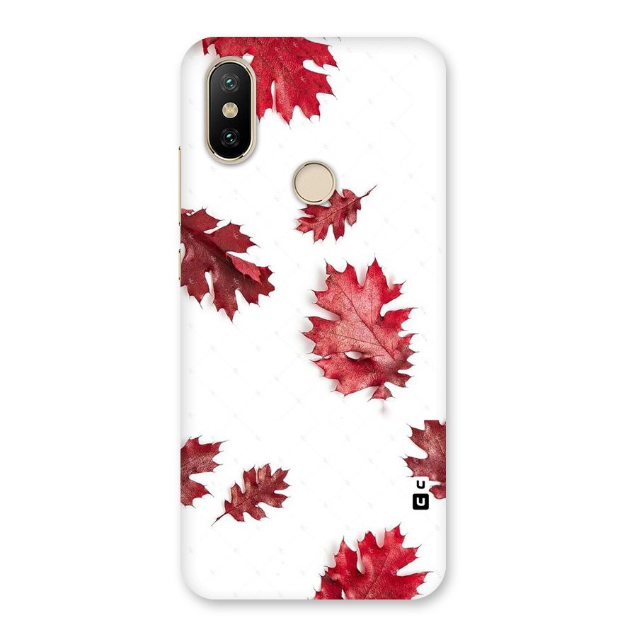 Red Appealing Autumn Leaves Back Case for Mi A2